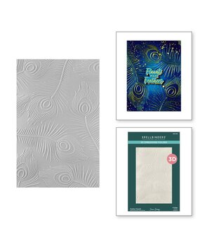 Spellbinders Peacock Paradise Feather Flourish 3D Embossing Folder (E3D-095) Spellbinders Peacock Paradise Feather Flourish 3D Embossing Folder (E3D-095)