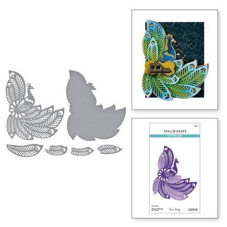 Spellbinders Peacock Paradise Glorious Peacock Dies (S6-237) Spellbinders Peacock Paradise Glorious Peacock Dies (S6-237)