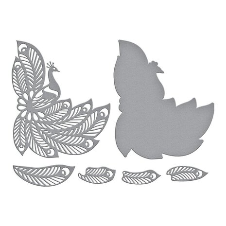 Spellbinders Peacock Paradise Glorious Peacock Dies (S6-237) Spellbinders Peacock Paradise Glorious Peacock Dies (S6-237)