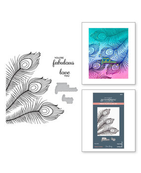 Spellbinders Peacock Paradise Fabulous Feathers Press Plate & Die Set (BP-191) Spellbinders Peacock Paradise Fabulous Feathers Press Plate & Die Set (BP-191)