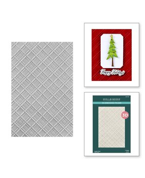Spellbinders Home for the Holidays Argyle Plaid 3D Embossing Folder (E3D-099)