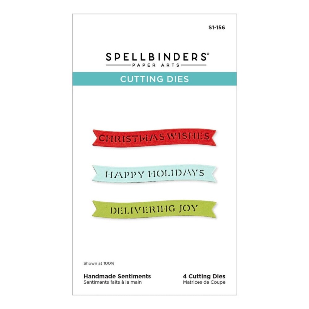 Spellbinders Handmade Holidays Sentiments Dies (S1-156) Spellbinders Handmade Holidays Sentiments Dies (S1-156)