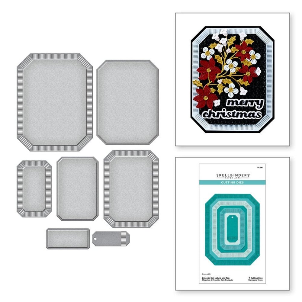 Spellbinders Home for the Holidays Emerald Cut Labels and Tag Dies (S5-641)