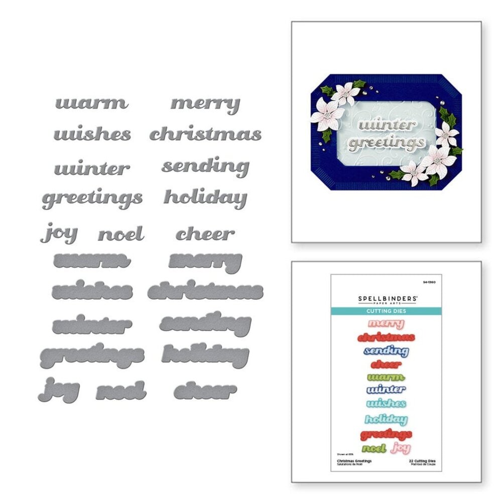 Spellbinders Home for the Holidays Christmas Greetings Dies (S4-1360)