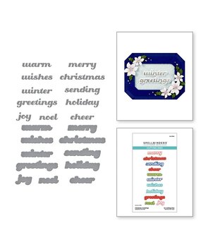 Spellbinders Home for the Holidays Christmas Greetings Dies (S4-1360)