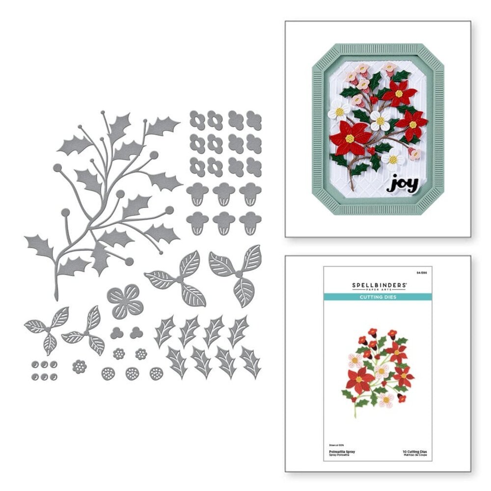 Spellbinders Home for the Holidays Poinsettia Spray Dies (S4-1366)