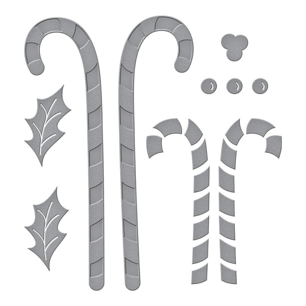 Spellbinders Home for the Holidays Candy Canes and Holly Dies (S4-1373) Spellbinders Home for the Holidays Candy Canes and Holly Dies (S4-1373)