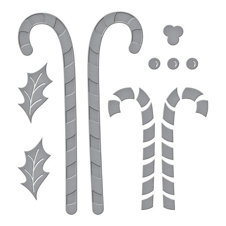 Spellbinders Home for the Holidays Candy Canes and Holly Dies (S4-1373) Spellbinders Home for the Holidays Candy Canes and Holly Dies (S4-1373)