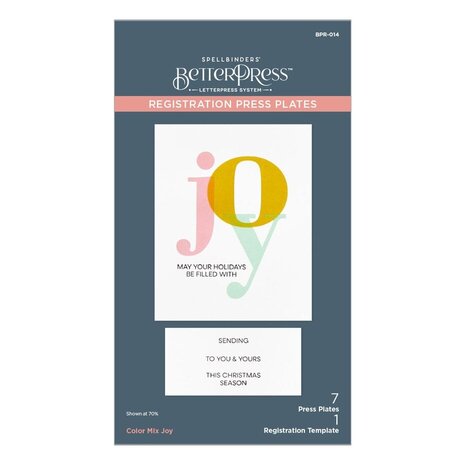 Spellbinders Home for the Holidays Color Mix Joy Registration Press Plates (BPR-014) Spellbinders Home for the Holidays Color Mix Joy Registration Press Plates (BPR-014)