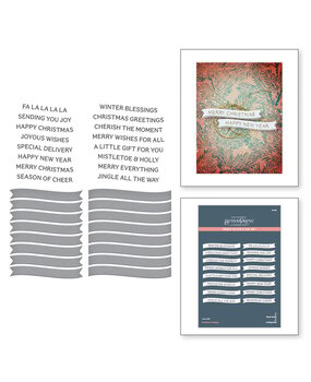 Spellbinders Home for the Holidays Mistletoe Greetings Press Plate & Die Set (BP-199)