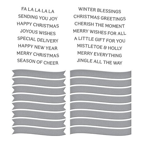 Spellbinders Home for the Holidays Mistletoe Greetings Press Plate & Die Set (BP-199)