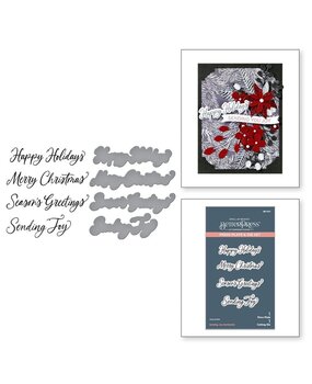 Spellbinders Home for the Holidays Sending Joy Sentiments Press Plate & Die Set (BP-204) Spellbinders Home for the Holidays Sending Joy Sentiments Press Plate & Die Set (BP-204)