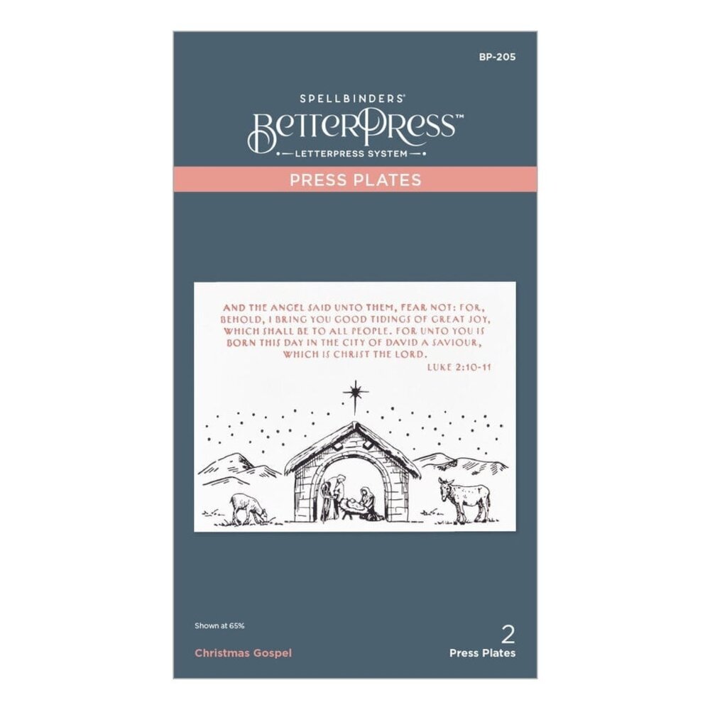 Spellbinders Home for the Holidays Christmas Gospel Press Plates (BP-205)