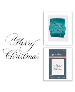 Spellbinders Copperplate Holiday Sentiments Merry Christmas Press Plate (BP-177)