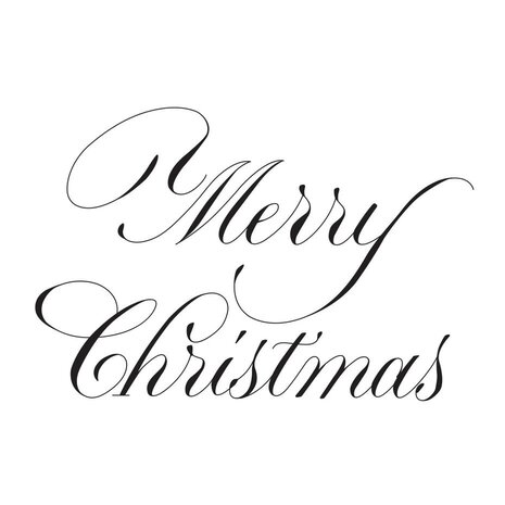 Spellbinders Copperplate Holiday Sentiments Merry Christmas Press Plate (BP-177)