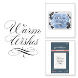 Spellbinders Copperplate Holiday Sentiments Warm Wishes Press Plate (BP-179)
