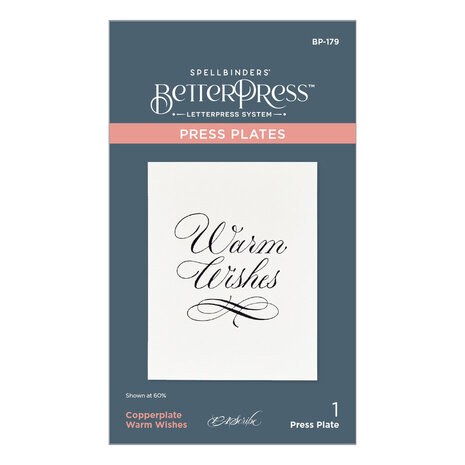 Spellbinders Copperplate Holiday Sentiments Warm Wishes Press Plate (BP-179) Spellbinders Copperplate Holiday Sentiments Warm Wishes Press Plate (BP-179)