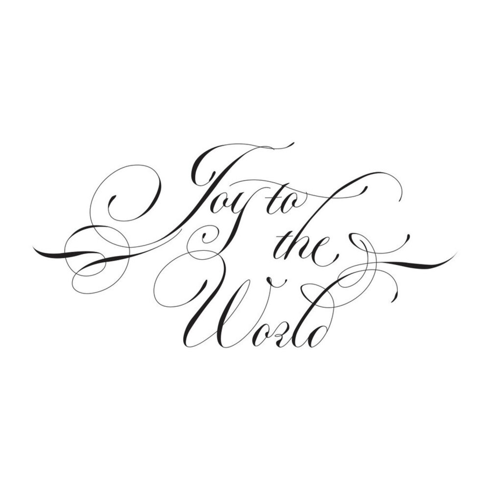 Spellbinders Copperplate Holiday Sentiments Joy to the World Press Plate (BP-181)