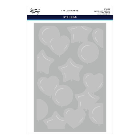 Spellbinders Birthday Bash Layered Party Balloons Stencils (STN-089) Spellbinders Birthday Bash Layered Party Balloons Stencils (STN-089)