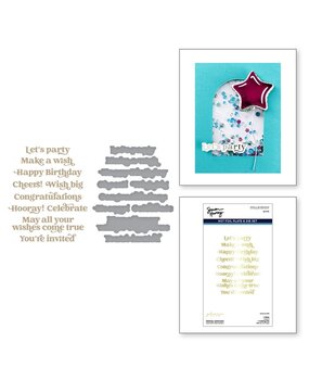 Spellbinders Birthday Bash Birthday Sentiments Glimmer Hot Foil Plate & Die Set (GLP-437) Spellbinders Birthday Bash Birthday Sentiments Glimmer Hot Foil Plate & Die Set (GLP-437)