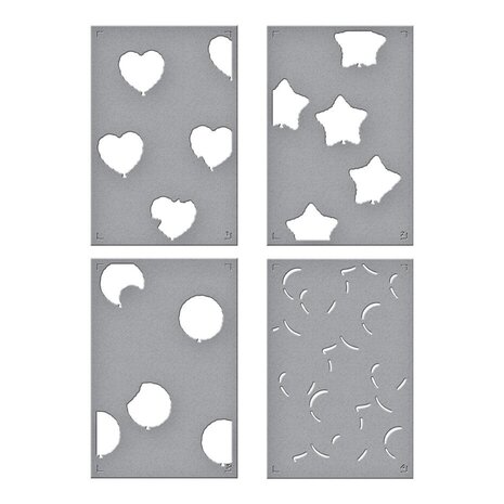 Spellbinders Birthday Bash Party Balloons 3D Embossing Folder and Stencil Bundle (BD-0883) Spellbinders Birthday Bash Party Balloons 3D Embossing Folder and Stencil Bundle (BD-0883)
