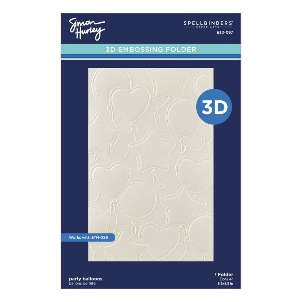 Spellbinders Birthday Bash Party Balloons 3D Embossing Folder and Stencil Bundle (BD-0883) Spellbinders Birthday Bash Party Balloons 3D Embossing Folder and Stencil Bundle (BD-0883)