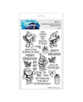 Simon Hurley Create Sketched Santas Clear Stamps (HUR86697) Simon Hurley Create Sketched Santas Clear Stamps (HUR86697)