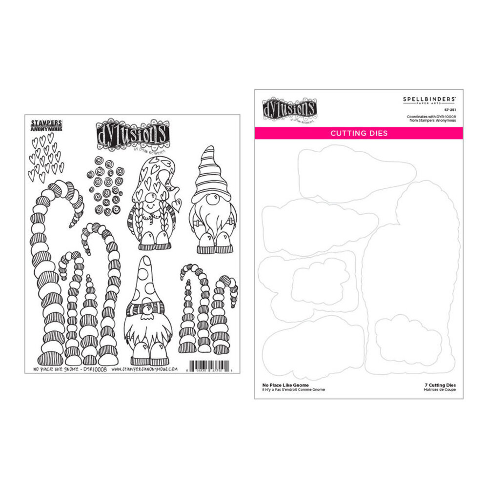 Spellbinders No Place Like Gnome Stamp and Die Bundle (BD-0853)