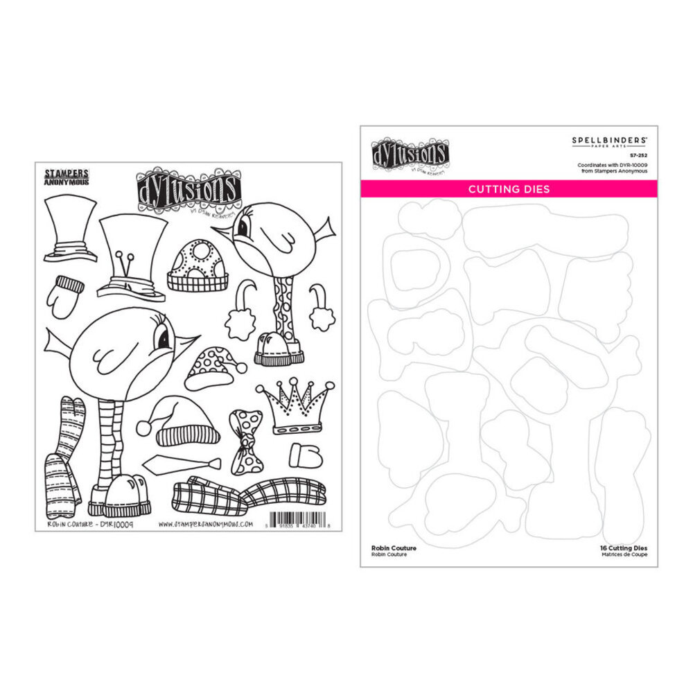 Spellbinders Robin Couture Stamp and Die Bundle (BD-0854) - Paperpads.nl