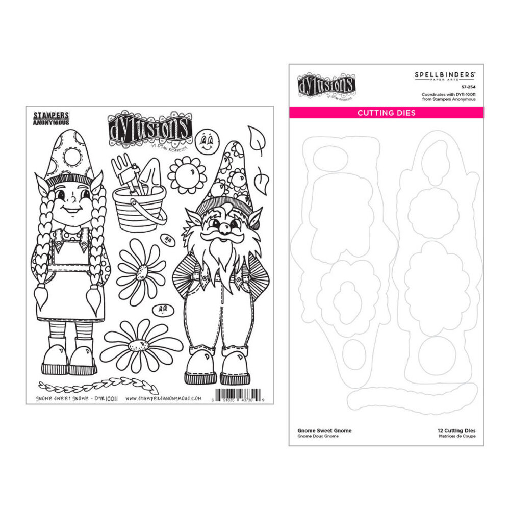 Spellbinders Gnome Sweet Gnome Stamp and Die Bundle (BD-0856)