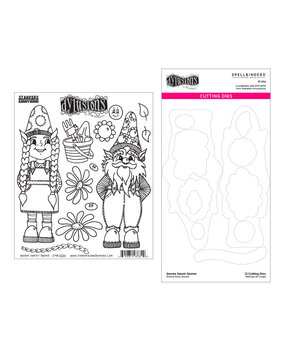 Spellbinders Gnome Sweet Gnome Stamp and Die Bundle (BD-0856)