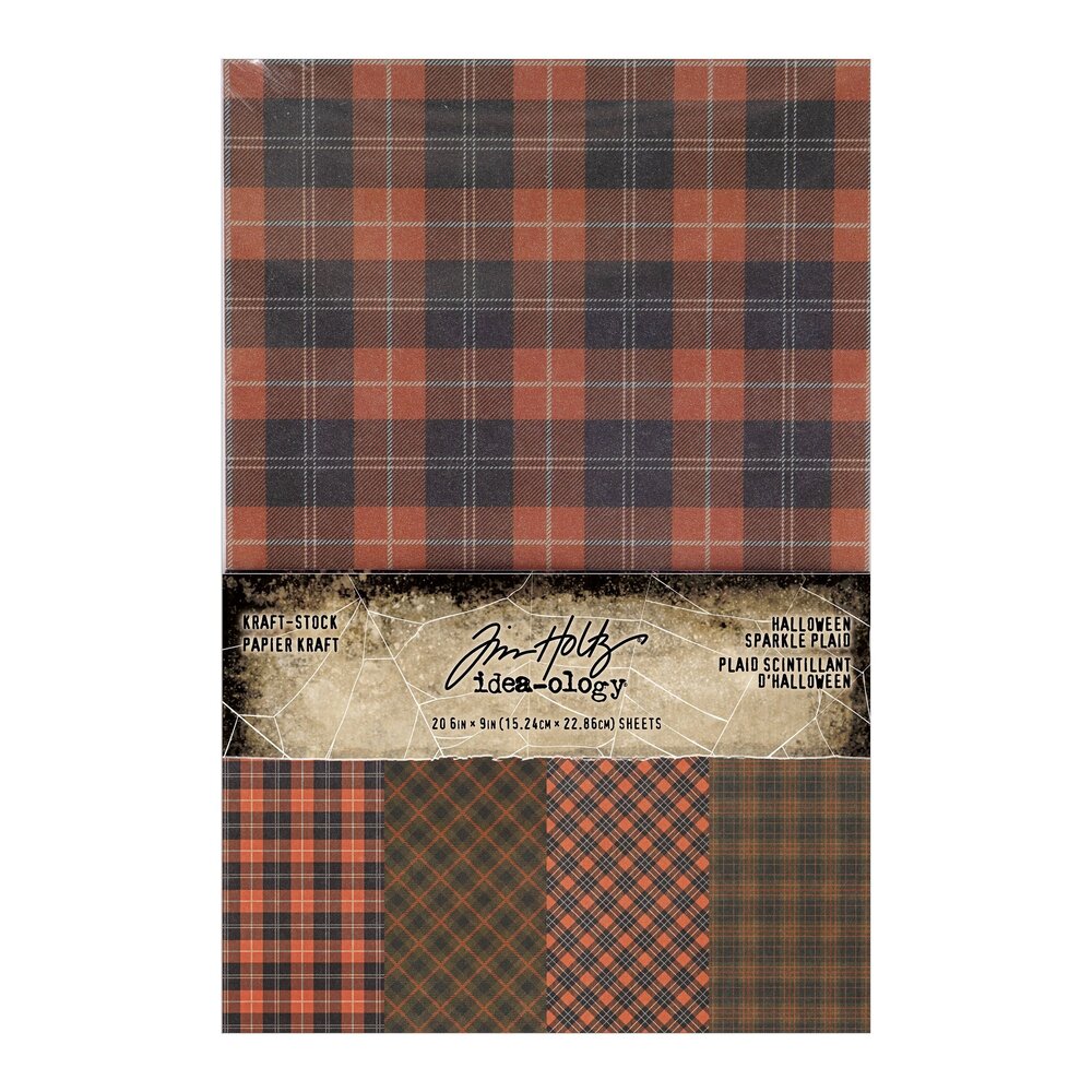 Idea-ology Tim Holtz Halloween Kraftstock Sparkle Plaid (TH94398) Idea-ology Tim Holtz Halloween Kraftstock Sparkle Plaid (TH94398)