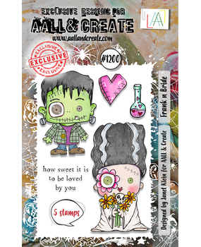 AALL and Create Clear Stamp Set A7 Frank n Bride (AALL-TP-1200) AALL and Create Clear Stamp Set A7 Frank n Bride (AALL-TP-1200)