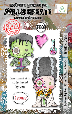 AALL and Create Clear Stamp Set A7 Frank n Bride (AALL-TP-1200) AALL and Create Clear Stamp Set A7 Frank n Bride (AALL-TP-1200)