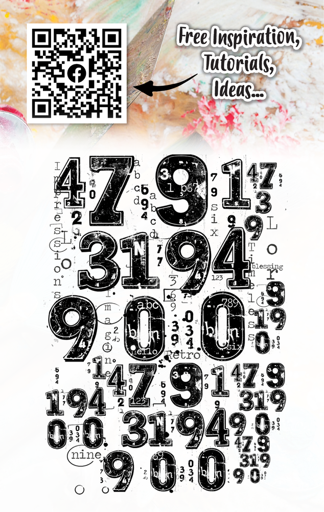 AALL and Create Clear Stamp Set A7 Retro Scripts (AALL-TP-1230)