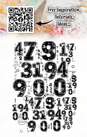 AALL and Create Clear Stamp Set A7 Retro Scripts (AALL-TP-1230)