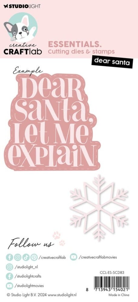 Creative Craftlab Essentials Stamp & Die Dear Santa (CCL-ES-SCD83) Creative Craftlab Essentials Stamp & Die Dear Santa (CCL-ES-SCD83)