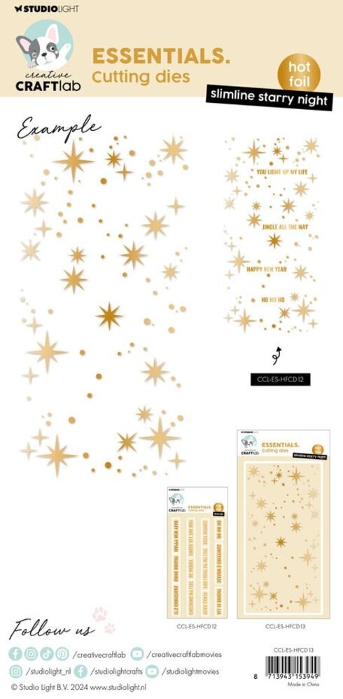 Creative Craftlab Essentials Hot Foil Die Slimline Starry Night (CCL-ES-HFCD13) Creative Craftlab Essentials Hot Foil Die Slimline Starry Night (CCL-ES-HFCD13)