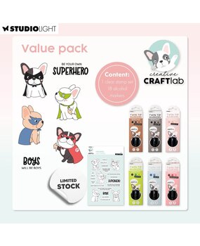 Creative Craftlab Value Pack Clear Stamp Set + Twin Tip Markers (CCL-ES-PACK02) Creative Craftlab Value Pack Clear Stamp Set + Twin Tip Markers (CCL-ES-PACK02)