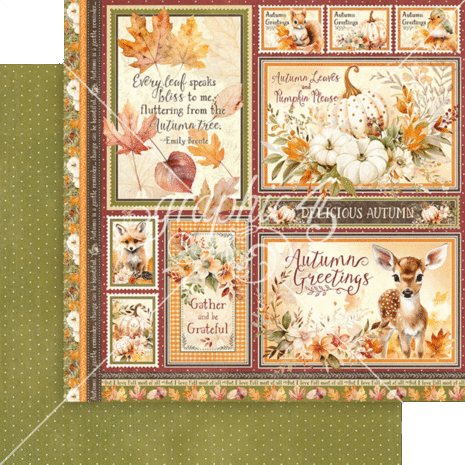 Graphic 45 Autumn Greetings 12x12 Inch Collection Pack (4502899)