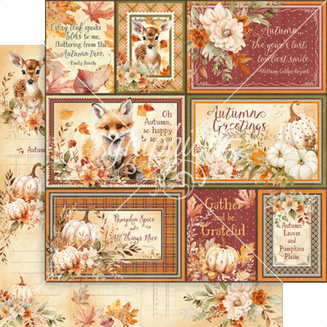 Graphic 45 Autumn Greetings 8x8 Inch Collection Pack (4502898)