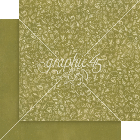 Graphic 45 Autumn Greetings 12x12 Inch Patterns & Solids Paper Pack (4502900)