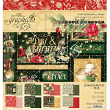 Graphic 45 Merry & Bright 8x8 Inch Collection Pack (4502913)
