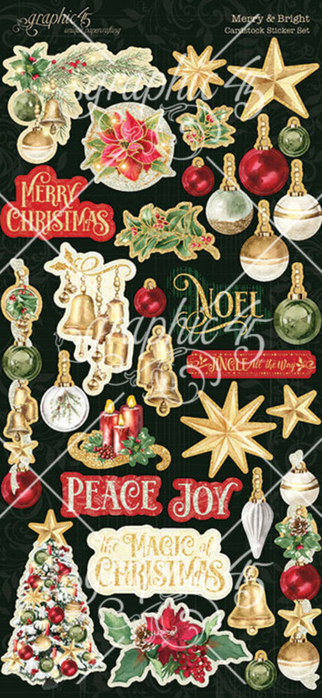 Graphic 45 Merry & Bright Sticker Set (4502916)
