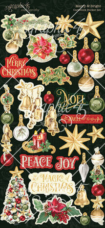 Graphic 45 Merry & Bright Sticker Set (4502916)