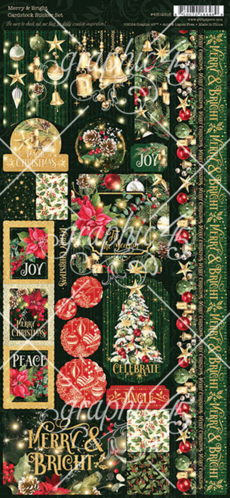 Graphic 45 Merry & Bright Sticker Set (4502916)