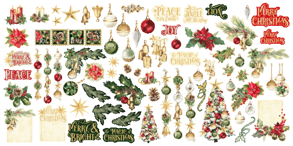 Graphic 45 Merry & Bright Ephemera Assortment (4502917)