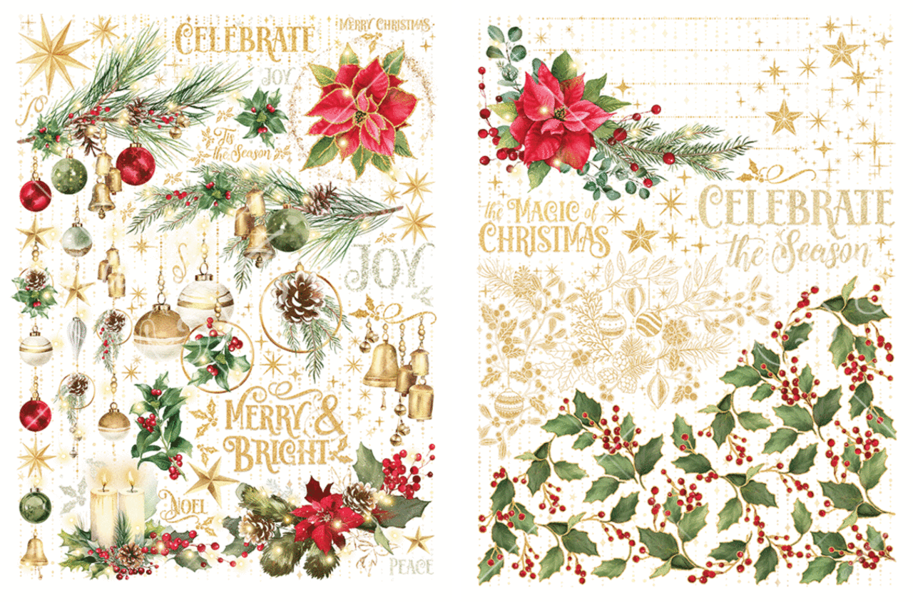 Graphic 45 Merry & Bright Rub-On Transfers (4502919) Graphic 45 Merry & Bright Rub-On Transfers (4502919)