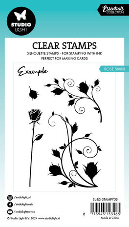 Studio Light Essentials Clear Stamps Rose Swirl Silhouette (SL-ES-STAMP705) Studio Light Essentials Clear Stamps Rose Swirl Silhouette (SL-ES-STAMP705)