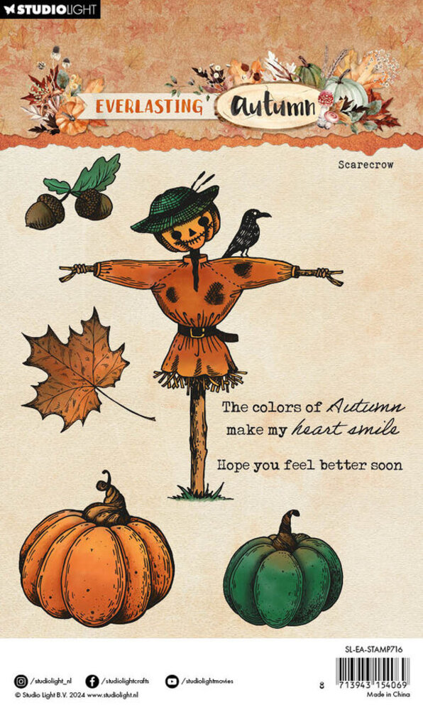 Studio Light Everlasting Autumn Clear Stamps Scarecrow (SL-EA-STAMP716) Studio Light Everlasting Autumn Clear Stamps Scarecrow (SL-EA-STAMP716)